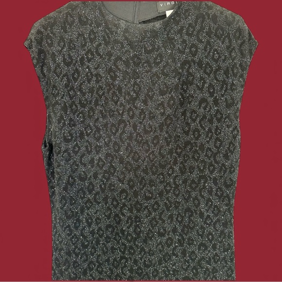 Virgo Sparkling Cocktail Dress Size 12 Black Embellished Long Dress - Picture 5 of 11